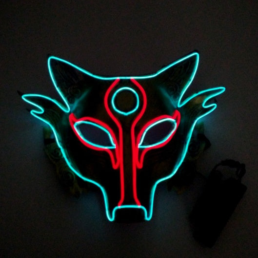 Stew Shystie Glowing Mask LED Light Up Party Mask With Constant Light Modes For Parties And Cosplay Performances
