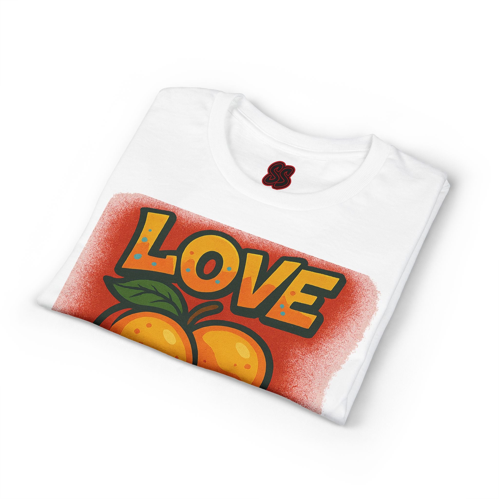 Stew Shysties Love Squirt Peach Graphic Back Print Tee White