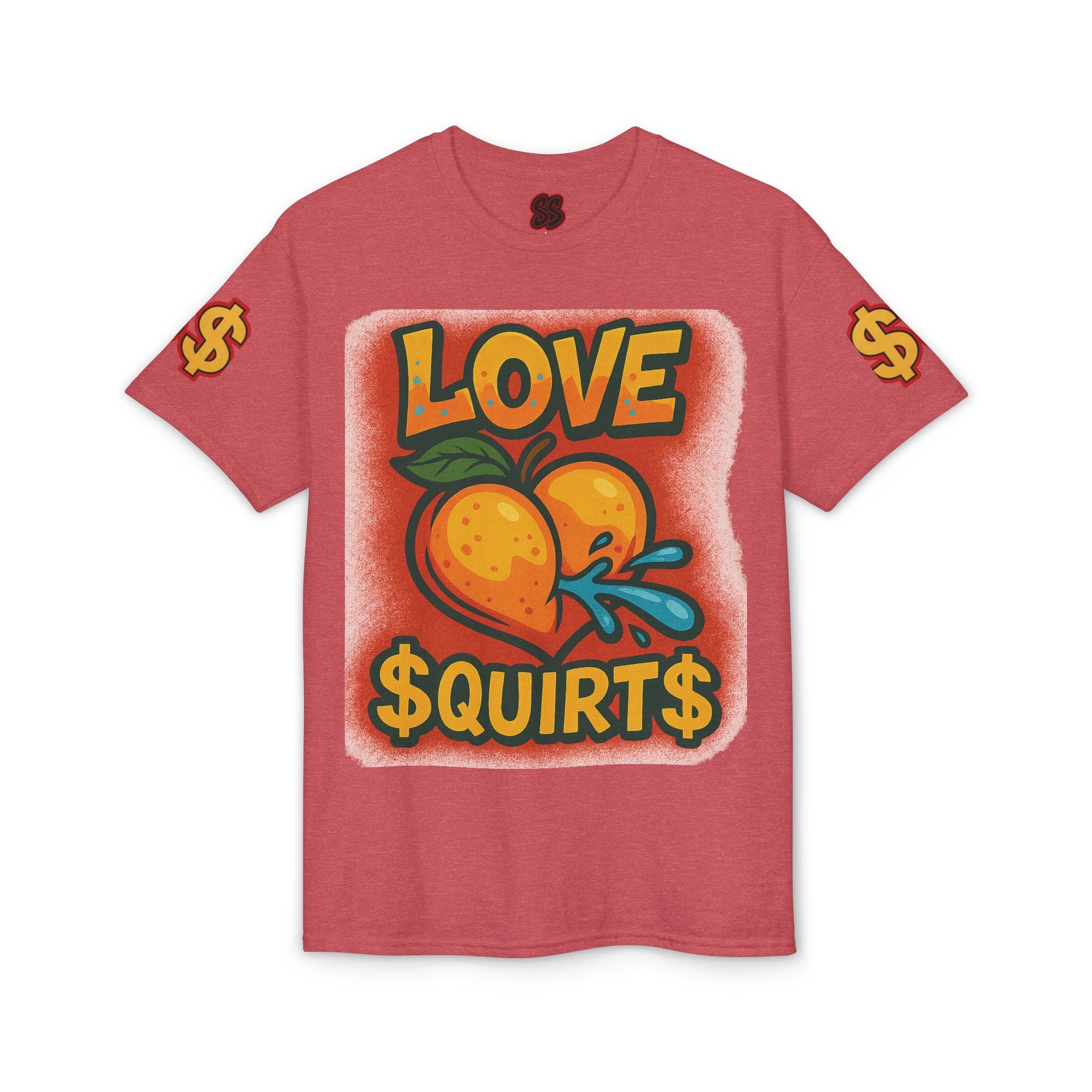 Stew Shysties Love Squirt Peach Graphic Back Print Tee White