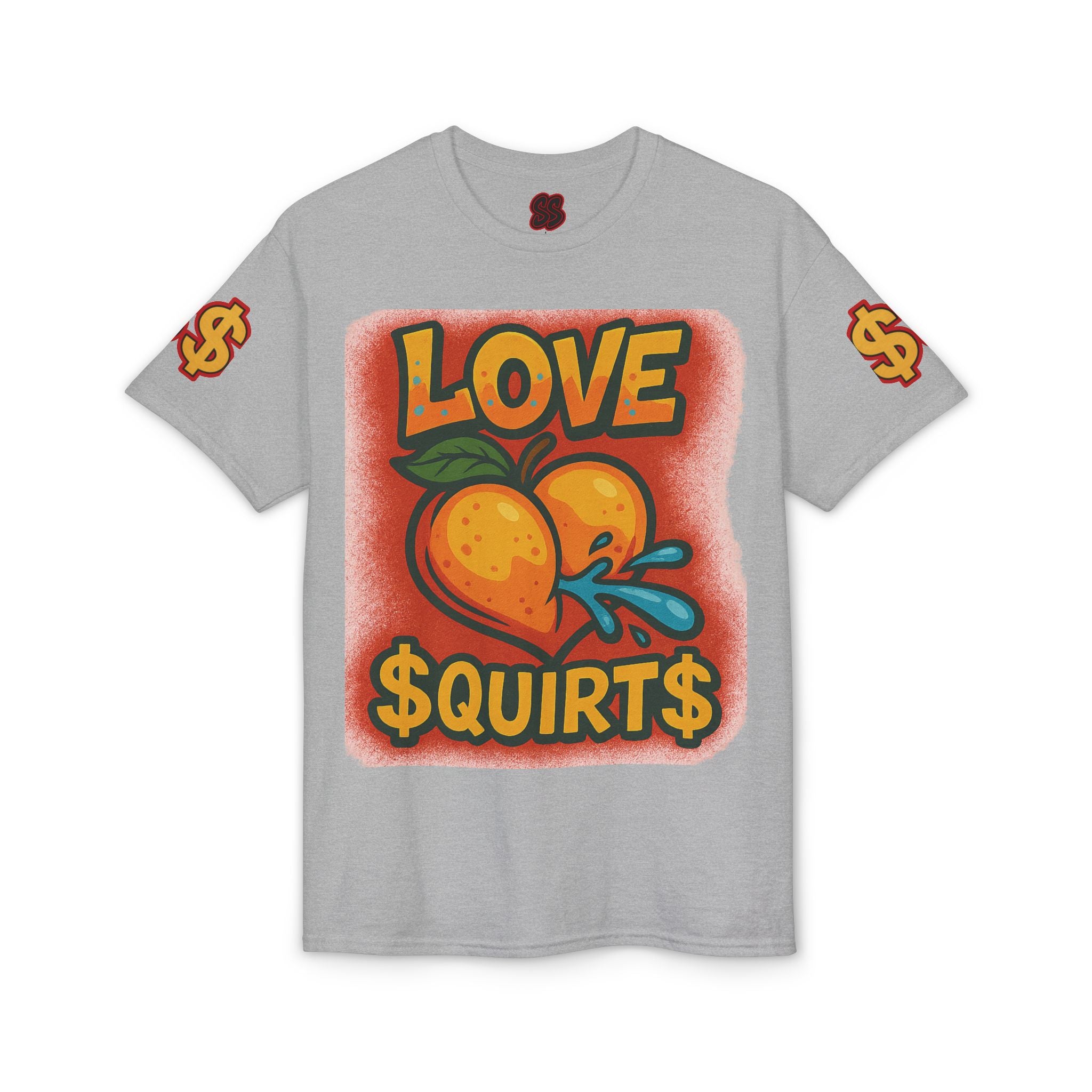 Stew Shysties Love Squirt Peach Graphic Back Print Tee White