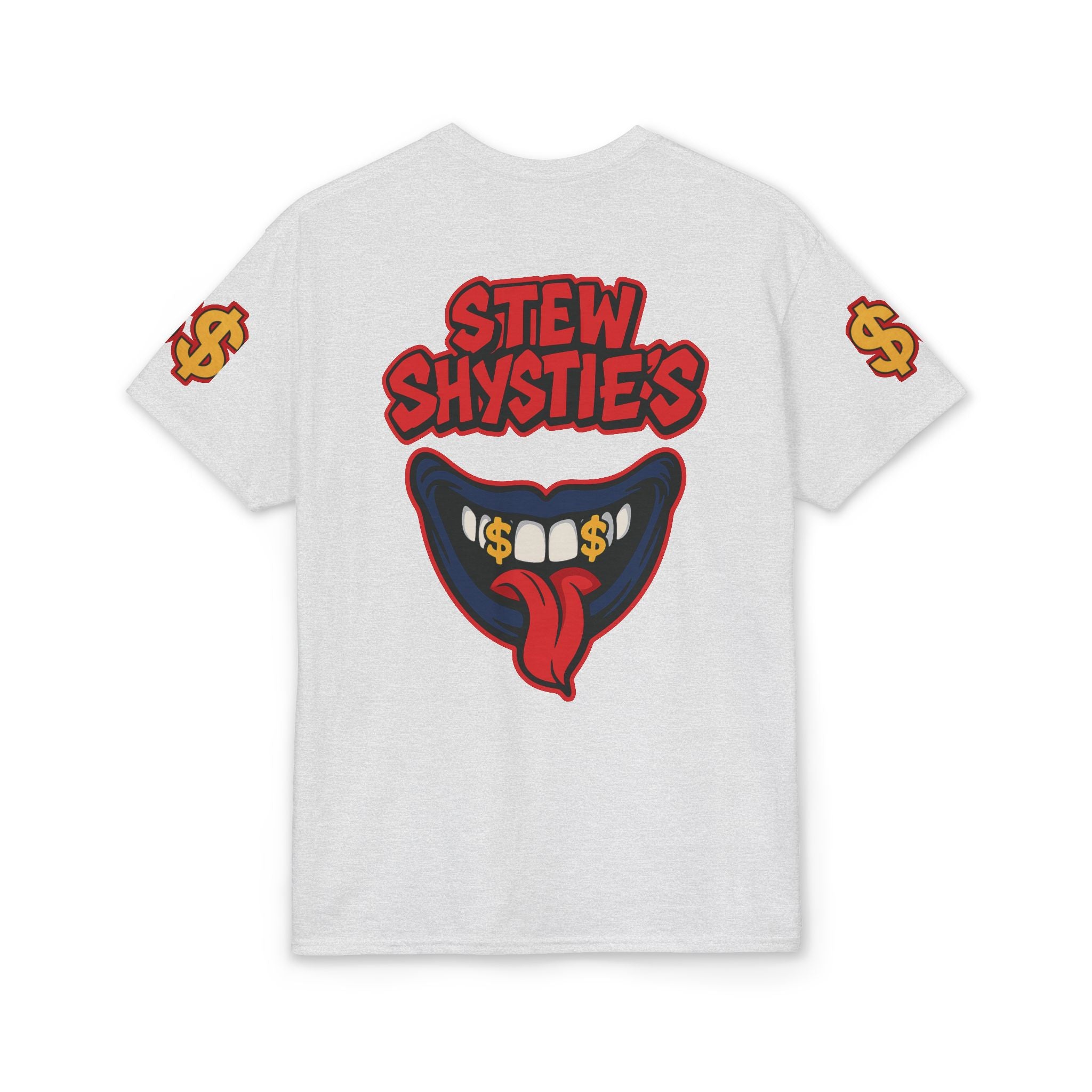 Stew Shysties Love Squirt Peach Graphic Back Print Tee White