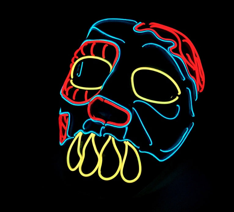 Stew Shystie Glowing Mask LED Light Up Party Mask With Constant Light Modes For Parties And Cosplay Performances