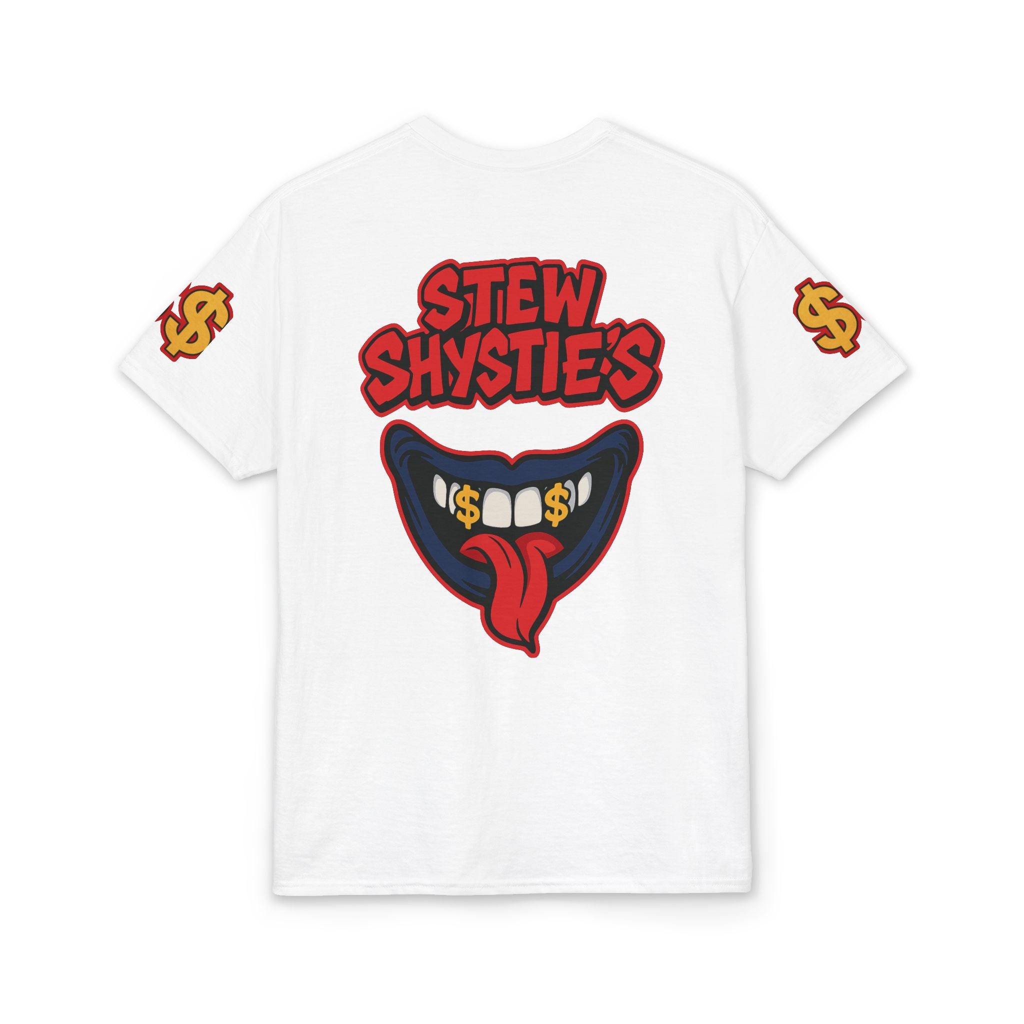 Stew Shysties Love Squirt Peach Graphic Back Print Tee White