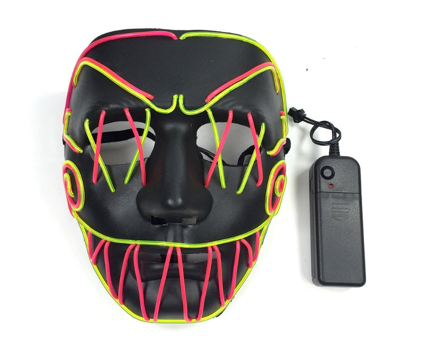 Stew Shystie Glowing Mask LED Light Up Party Mask With Constant Light Modes For Parties And Cosplay Performances