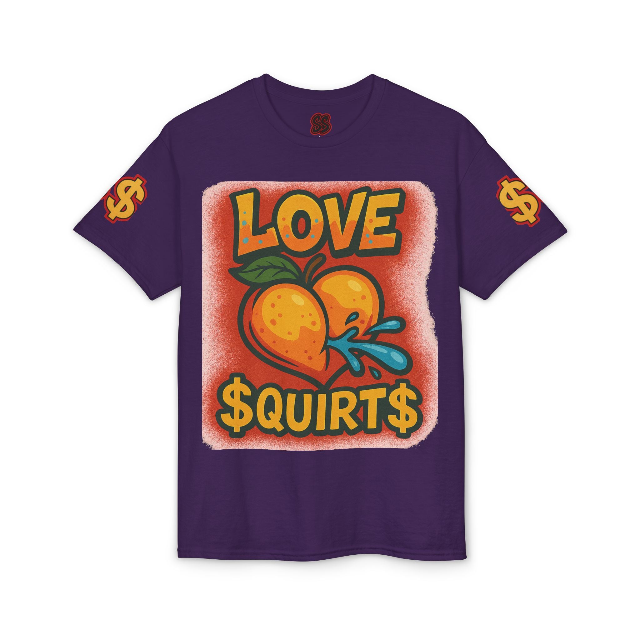 Stew Shysties Love Squirt Peach Graphic Back Print Tee White