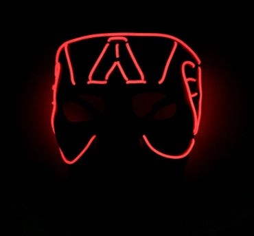 Stew Shystie Glowing Mask LED Light Up Party Mask With Constant Light Modes For Parties And Cosplay Performances
