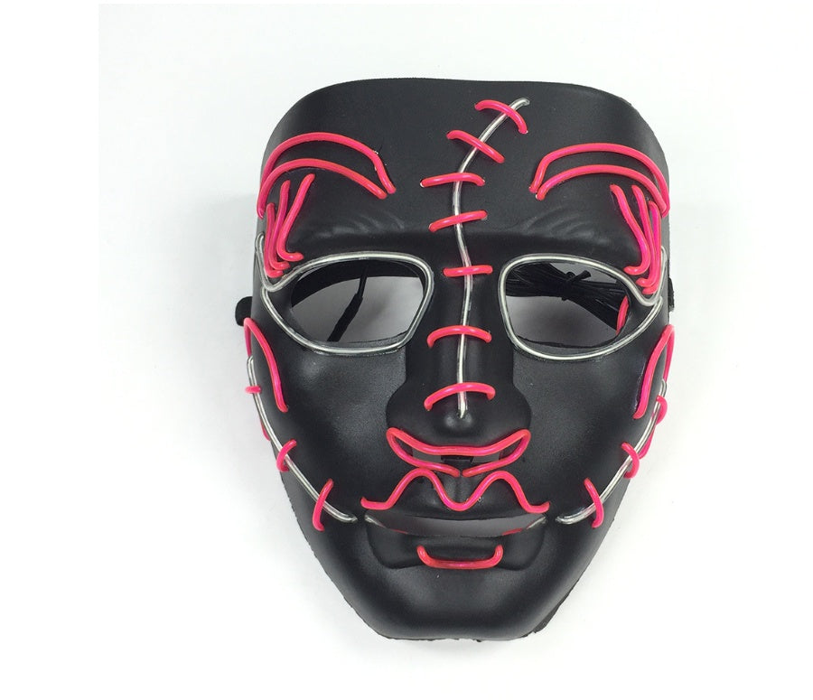 Stew Shystie Glowing Mask LED Light Up Party Mask With Constant Light Modes For Parties And Cosplay Performances