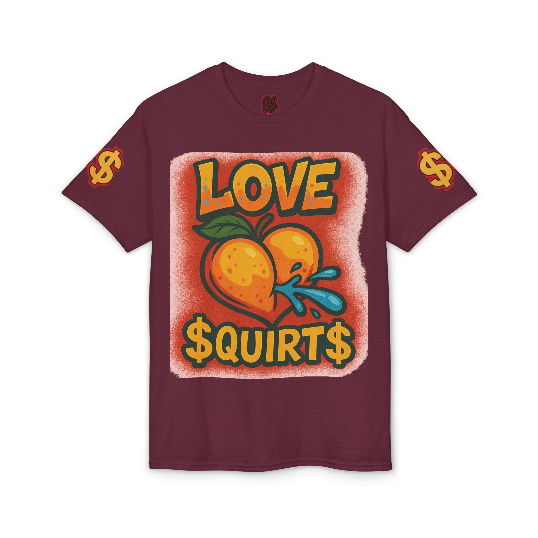 Stew Shysties Love Squirt Peach Graphic Back Print Tee White